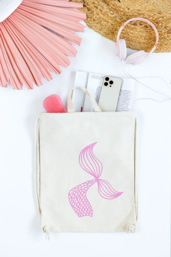 mochila saco de tela para cumpleaños